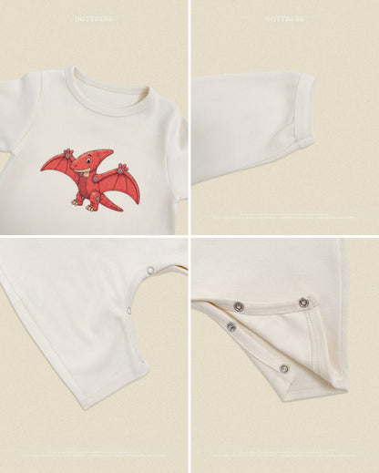 【秋のPRE-ODER 5%OFF】30.(Bebe) Robot Dinosaur Full-Length Romper | oottbebe