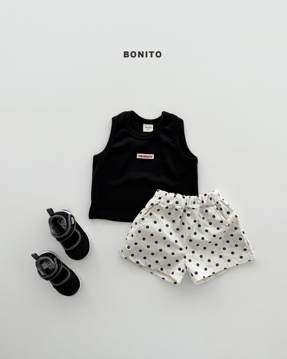 【期間限定 PRE-ODER】4.Bébé Sleeveless Dot Pants Set
