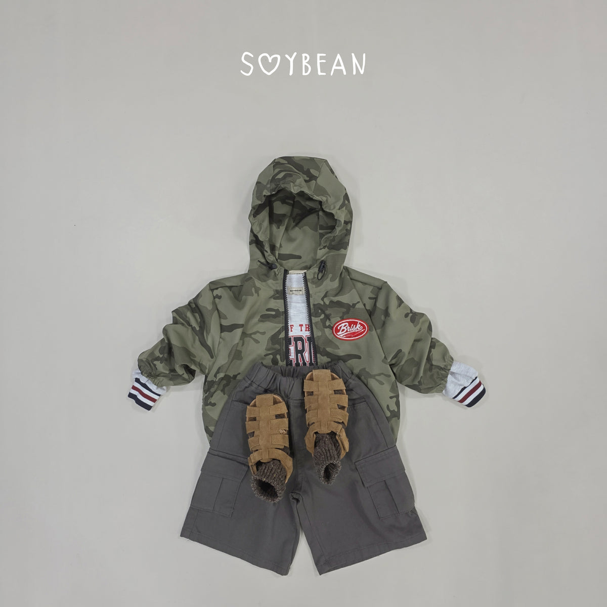 【秋のPRE-ODER 5%OFF】80.Camo Hooded Windbreaker (7 Sizes)