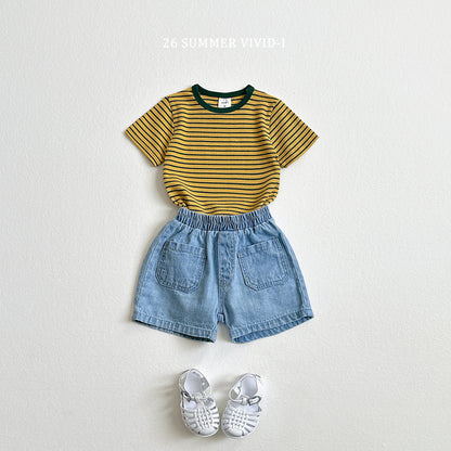 【PREORDER受付終了、ご希望はお問い合わせください。】11.Slub Pocket Denim Shorts