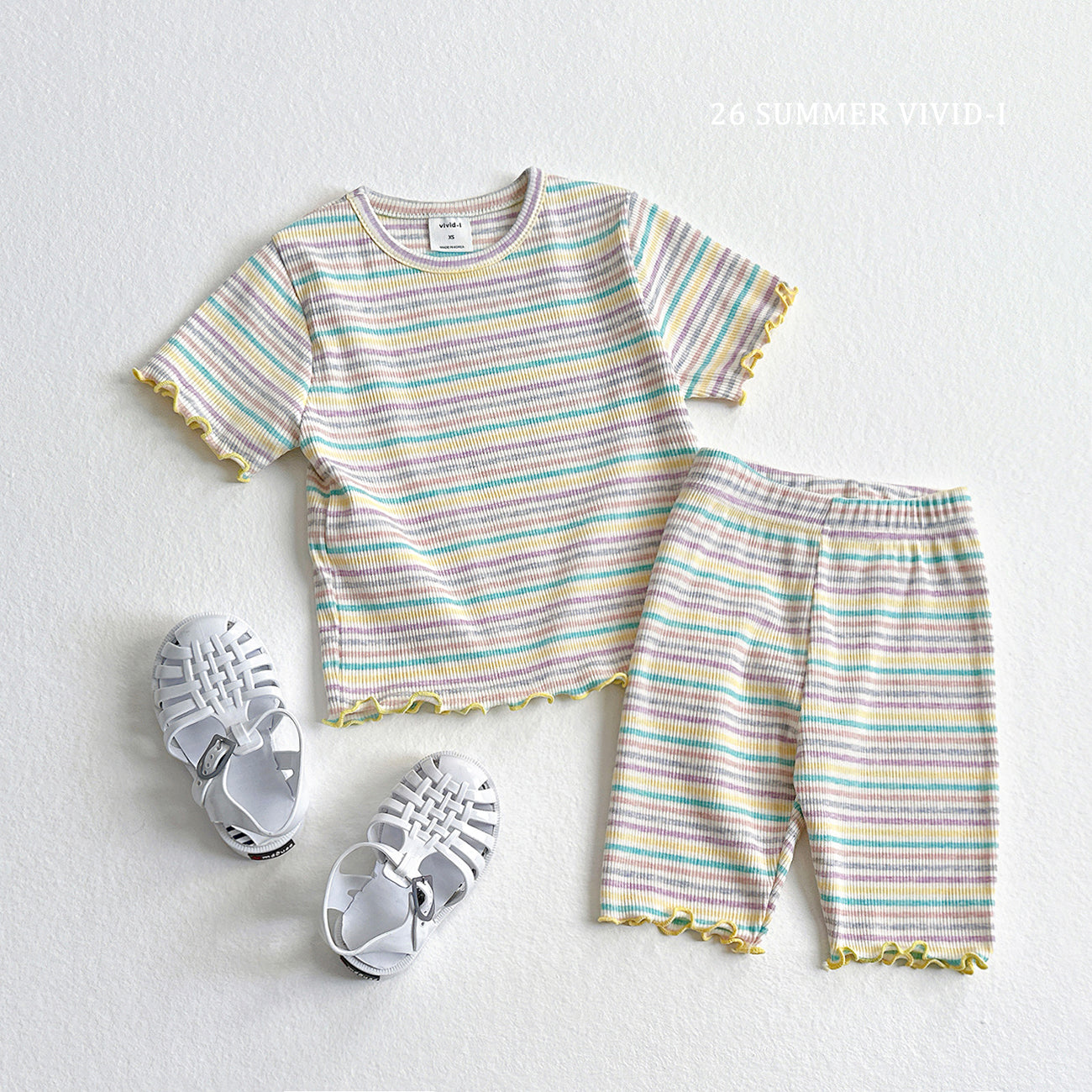 【PREORDER受付終了、ご希望はお問い合わせください。】40.Rainbow Rib Leggings