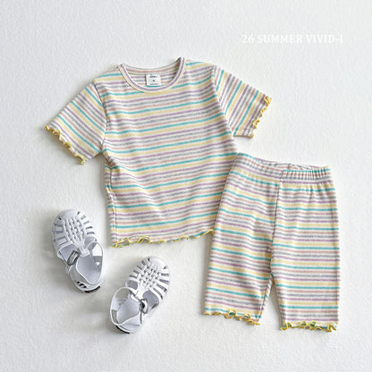 【PREORDER受付終了、ご希望はお問い合わせください。】40.Rainbow Rib Leggings