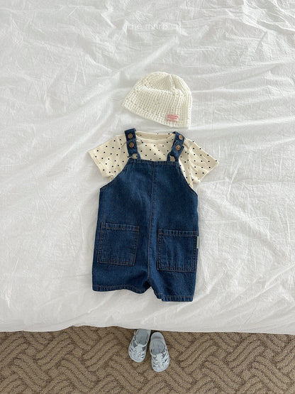 distressed denim overalls | minirobe