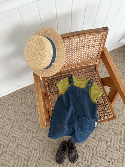 distressed denim overalls | minirobe