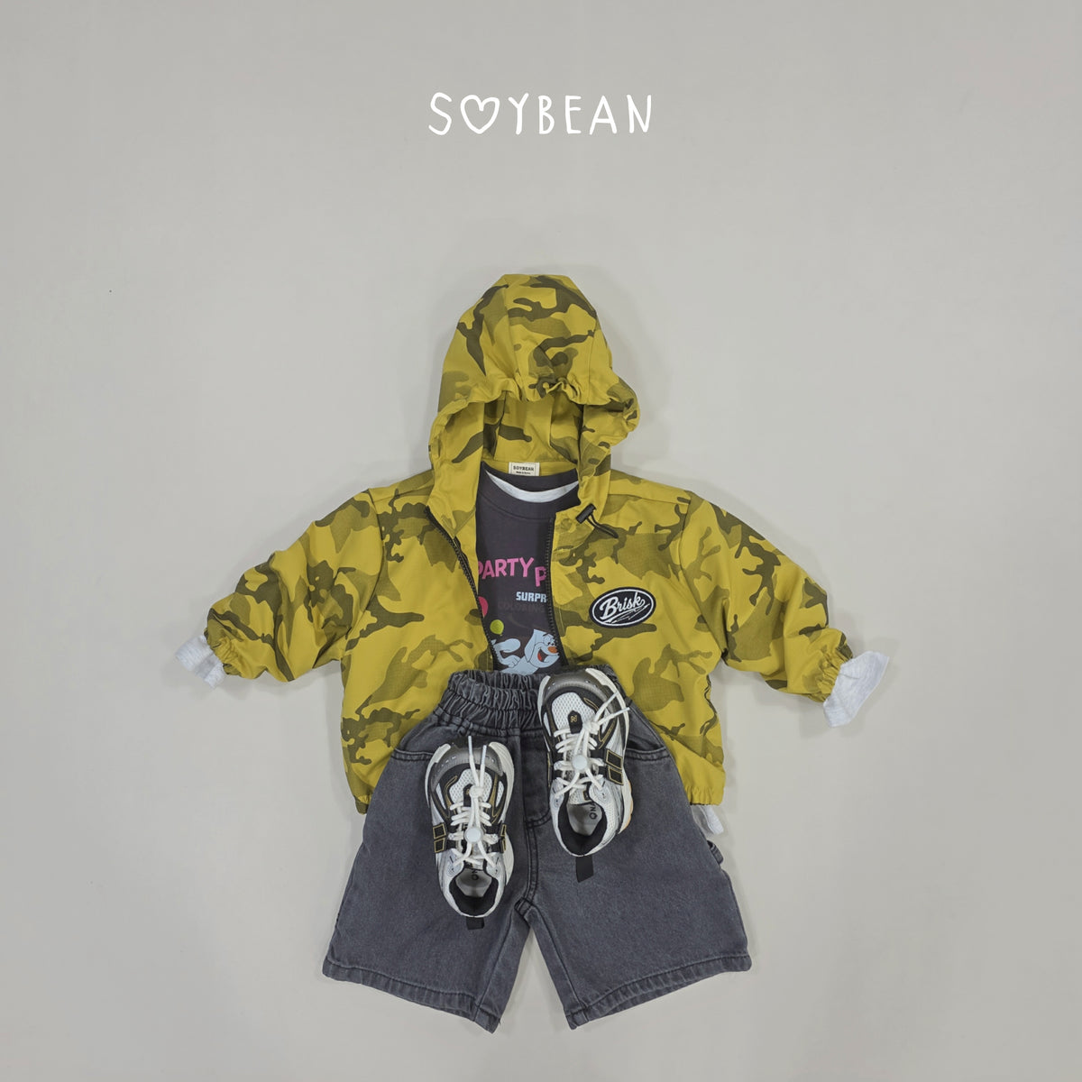 【秋のPRE-ODER 5%OFF】80.Camo Hooded Windbreaker (7 Sizes)