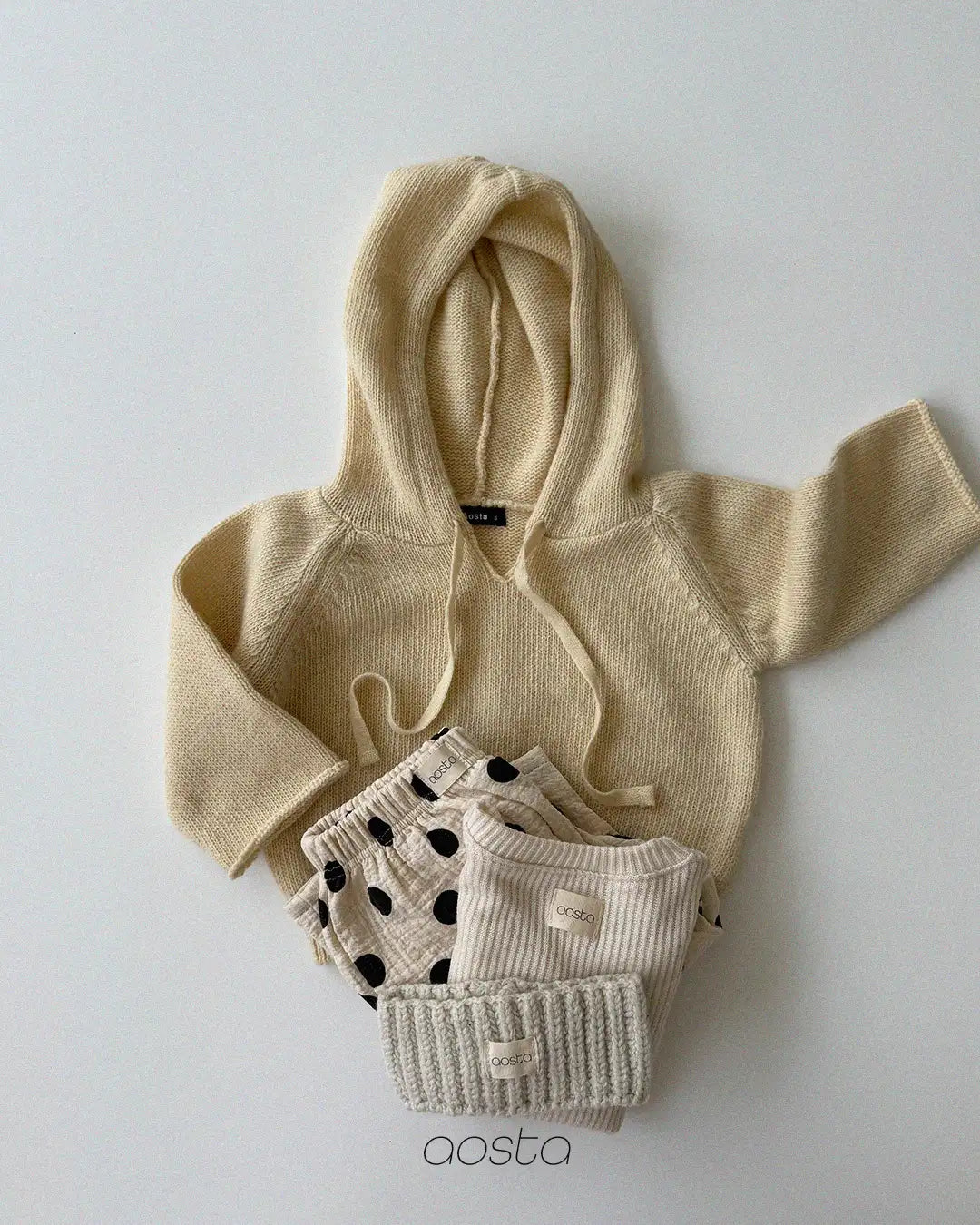 【秋のPRE-ODER 5%OFF】10.Knit Cookie Hoodie