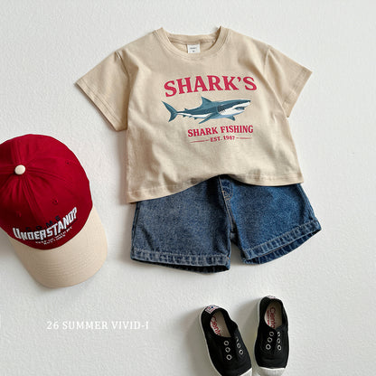 【PREORDER受付終了、ご希望はお問い合わせください。】43.Shark Silket ShortSleeve Tee