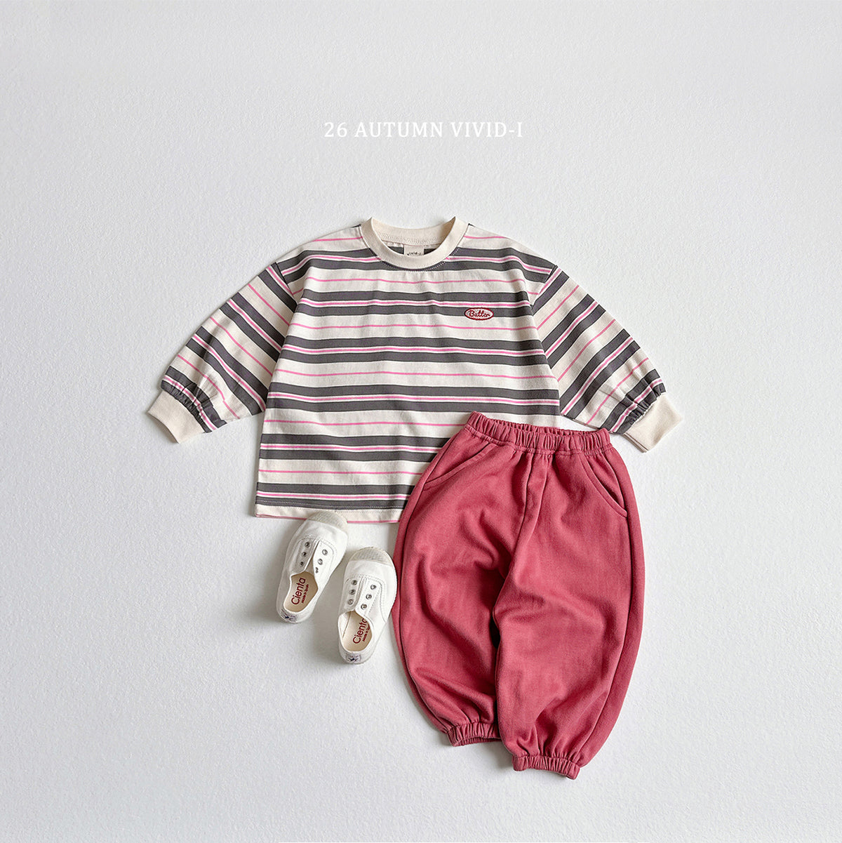 【秋のPRE-ODER 5%OFF】44.Butter Stripe Tee