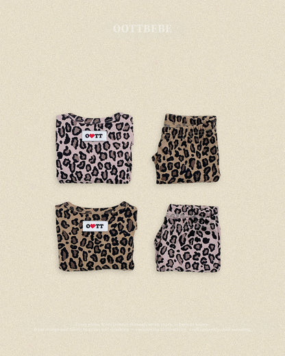 【秋のPRE-ODER 5%OFF】33.Little Leopard Loungewear | oottbebe