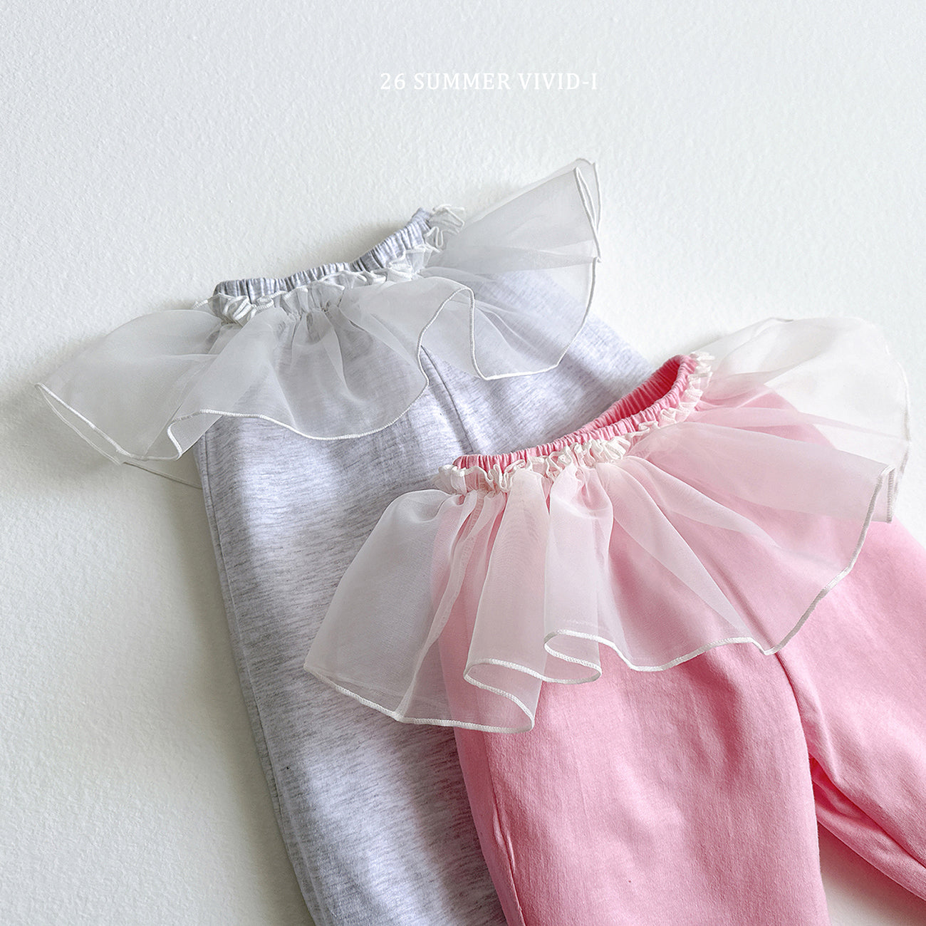 【PREORDER受付終了、ご希望はお問い合わせください。】32.Summer Frill Chiffon Jogger Pants