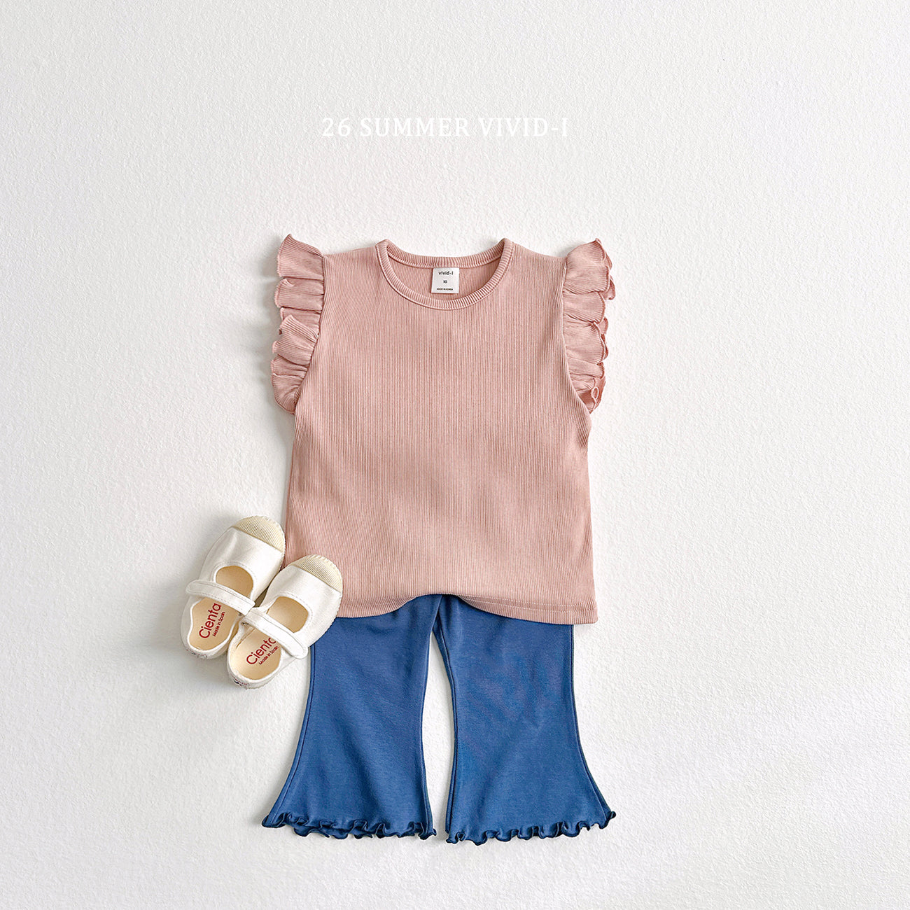 【PREORDER受付終了、ご希望はお問い合わせください。】77.Rib Frill Sleeveless Top
