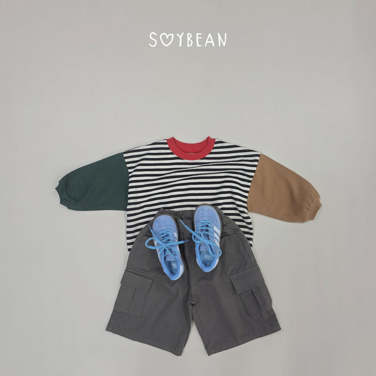 【秋のPRE-ODER 5%OFF】21.Stripe Crayon Sweatshirt (7 Sizes)