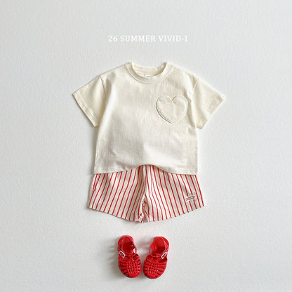 【PREORDER受付終了、ご希望はお問い合わせください。】79.Heart Pocket ShortSleeve Tee
