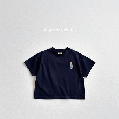 【PREORDER受付終了、ご希望はお問い合わせください。】63.Bear Embroidery ShortSleeve Tee