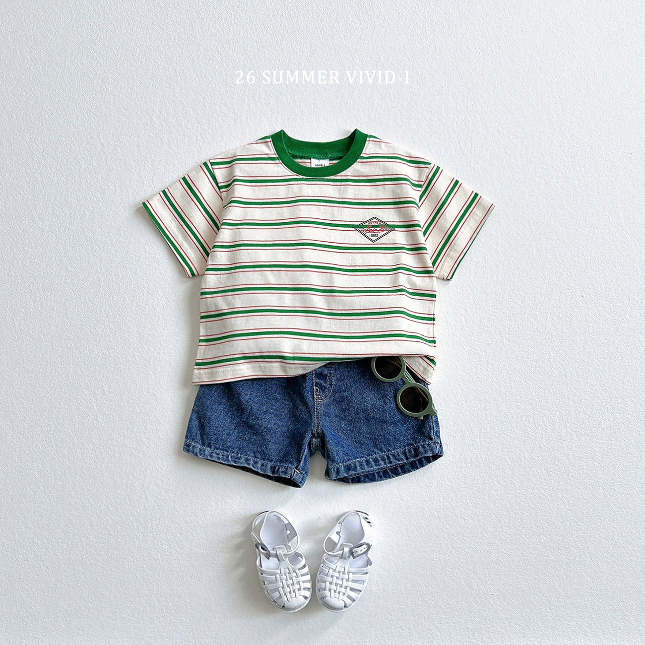 【PREORDER受付終了、ご希望はお問い合わせください。】69.Diamond Logo Stripe Tee
