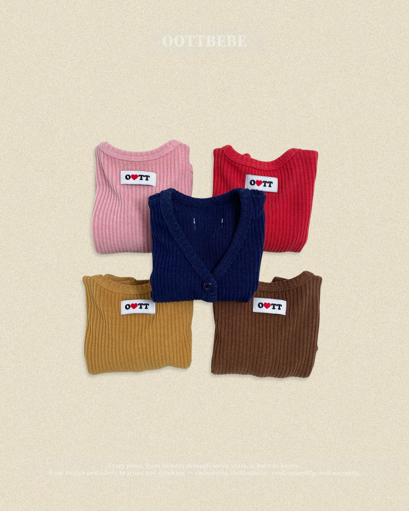 【PRE-ODER〆8.9(sun)】38.Haribo Ribbed Cardigan | oottbebe