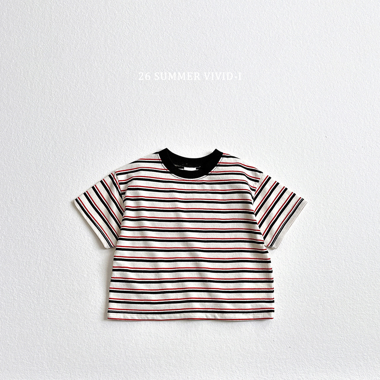 【PREORDER受付終了、ご希望はお問い合わせください。】62.Heart Smile Stripe Tee
