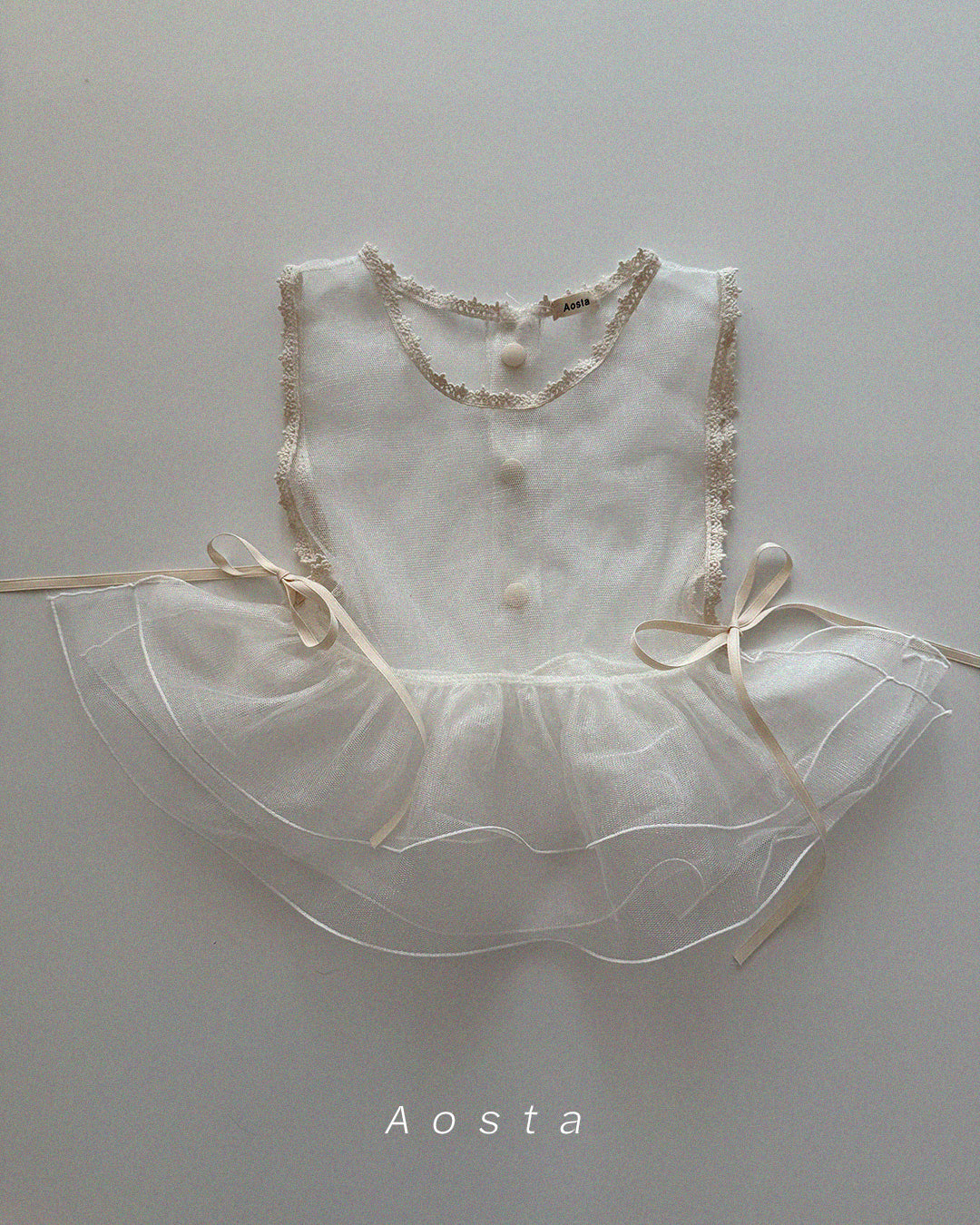 【PREORDER受付終了、ご希望はお問い合わせください。】30.Lace Simple Vest