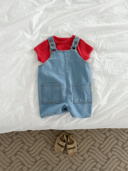 distressed denim overalls | minirobe