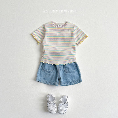 【PREORDER受付終了、ご希望はお問い合わせください。】72.Rainbow Rib Flare Tee