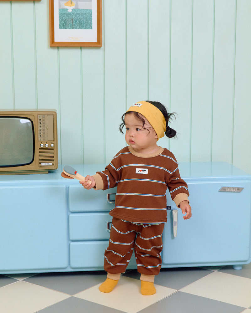 【PRE-ODER〆8.9(sun)】18.Rookie Striped Top & Bottom Set | oottbebe