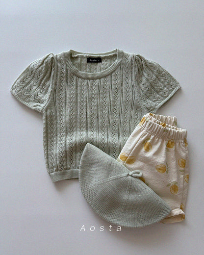 【PREORDER受付終了、ご希望はお問い合わせください。】21.Knit Eyelet T