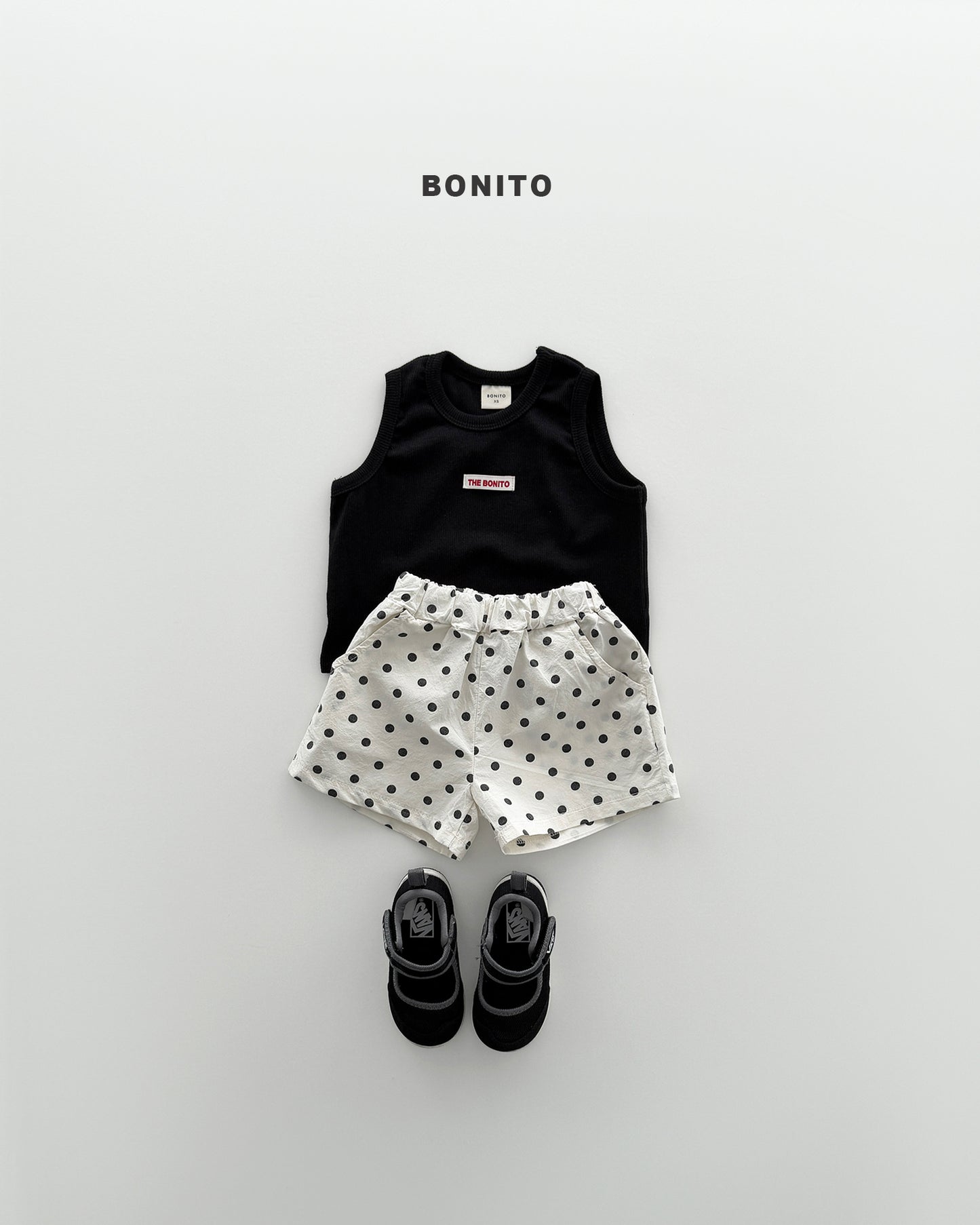 【期間限定 PRE-ODER】4.Bébé Sleeveless Dot Pants Set
