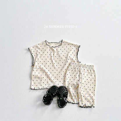 【PREORDER受付終了、ご希望はお問い合わせください。】83.Strawberry Dot Flare Tee