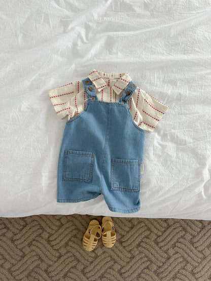 distressed denim overalls | minirobe