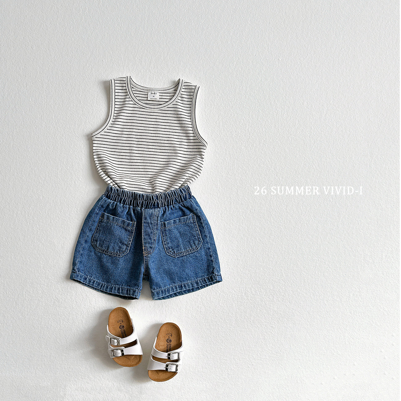 【PREORDER受付終了、ご希望はお問い合わせください。】84.[Set] Stripe Rib Sleeveless Top
