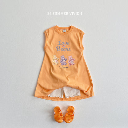 【PREORDER受付終了、ご希望はお問い合わせください。】90.Painted Bear Long Dress