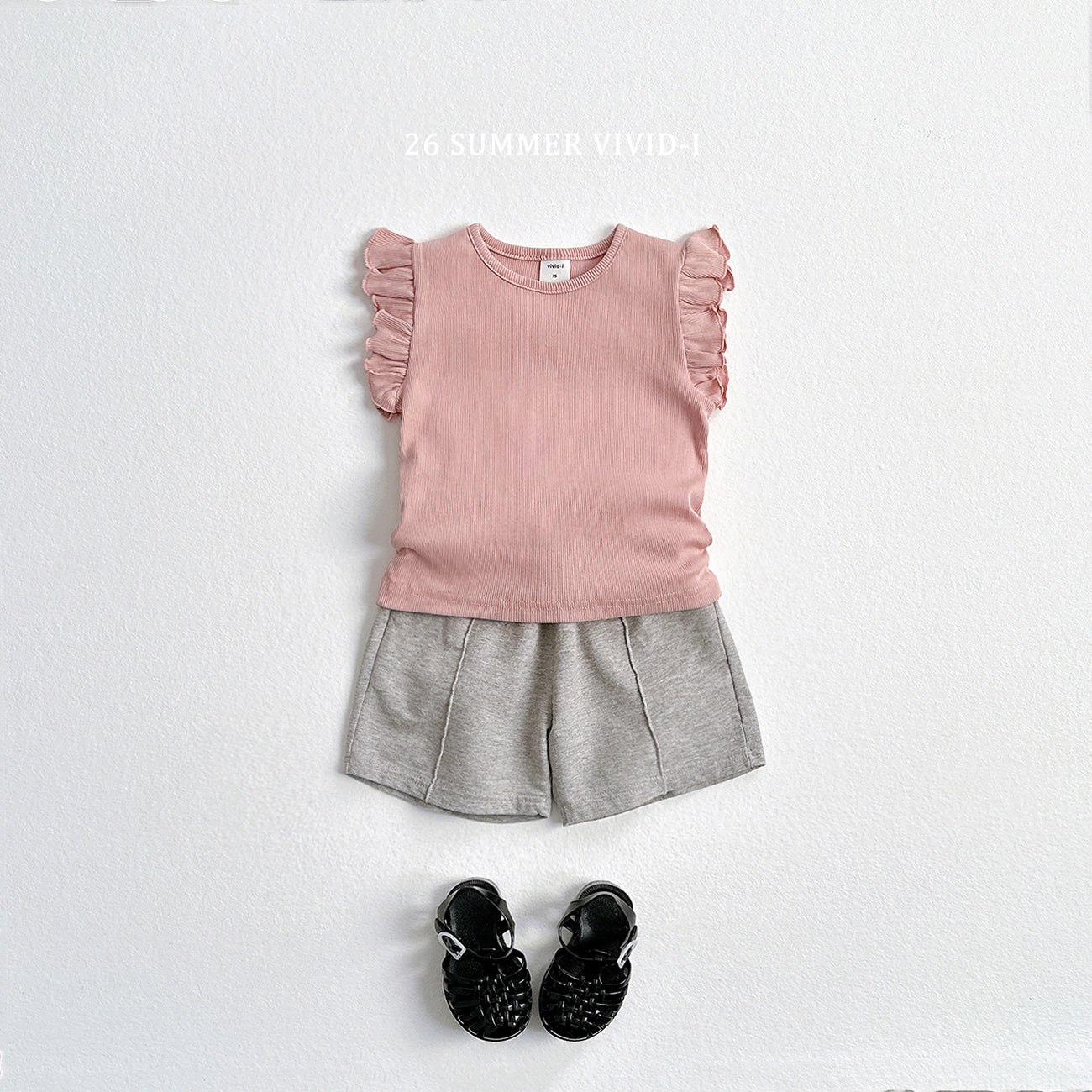 【PREORDER受付終了、ご希望はお問い合わせください。】77.Rib Frill Sleeveless Top