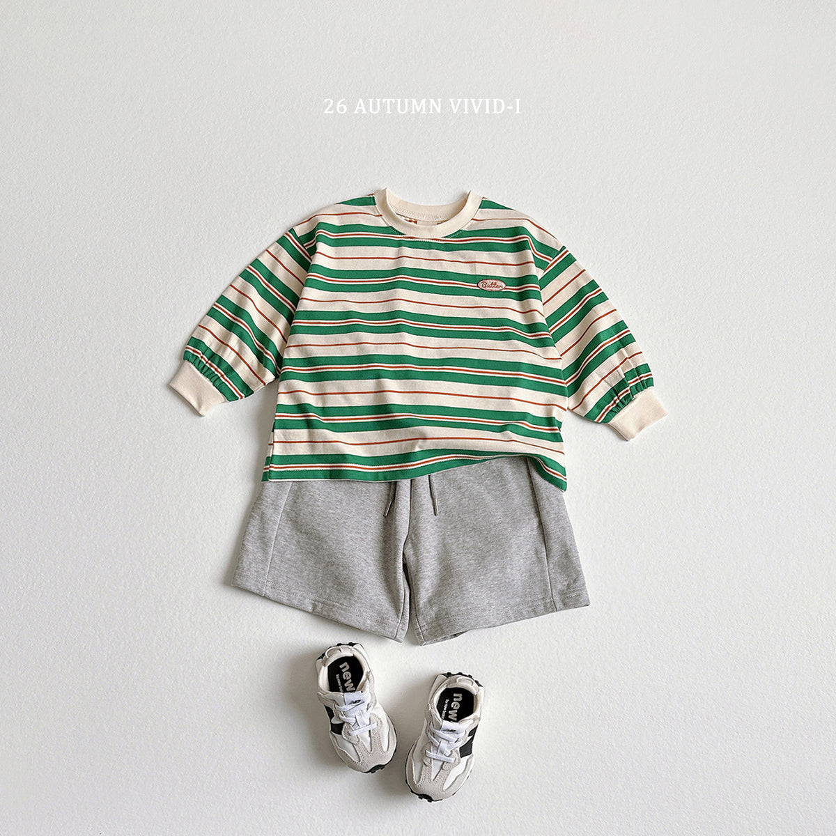 【秋のPRE-ODER 5%OFF】44.Butter Stripe Tee