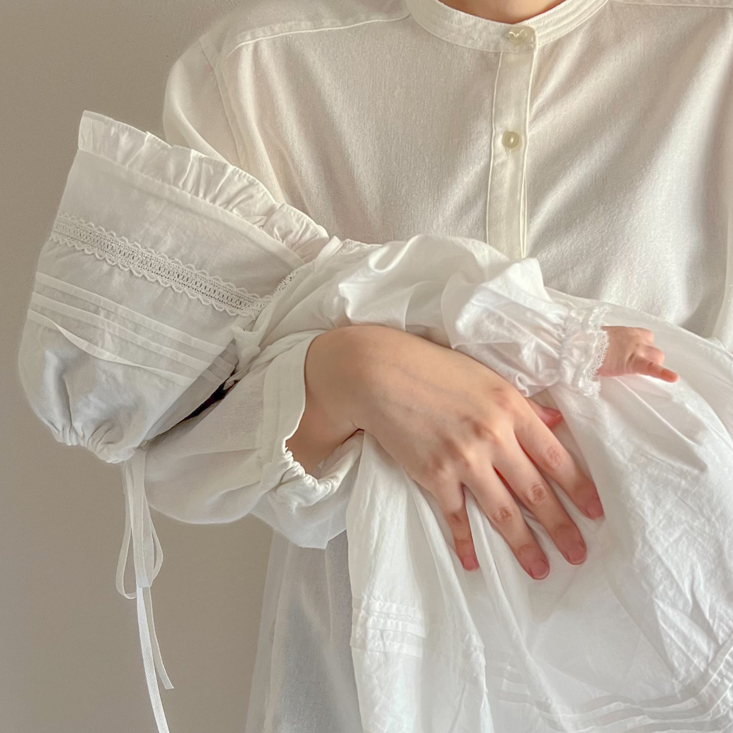 ｟送料無料｠退院着から1歳頃まで / petit baby dress + bonnet