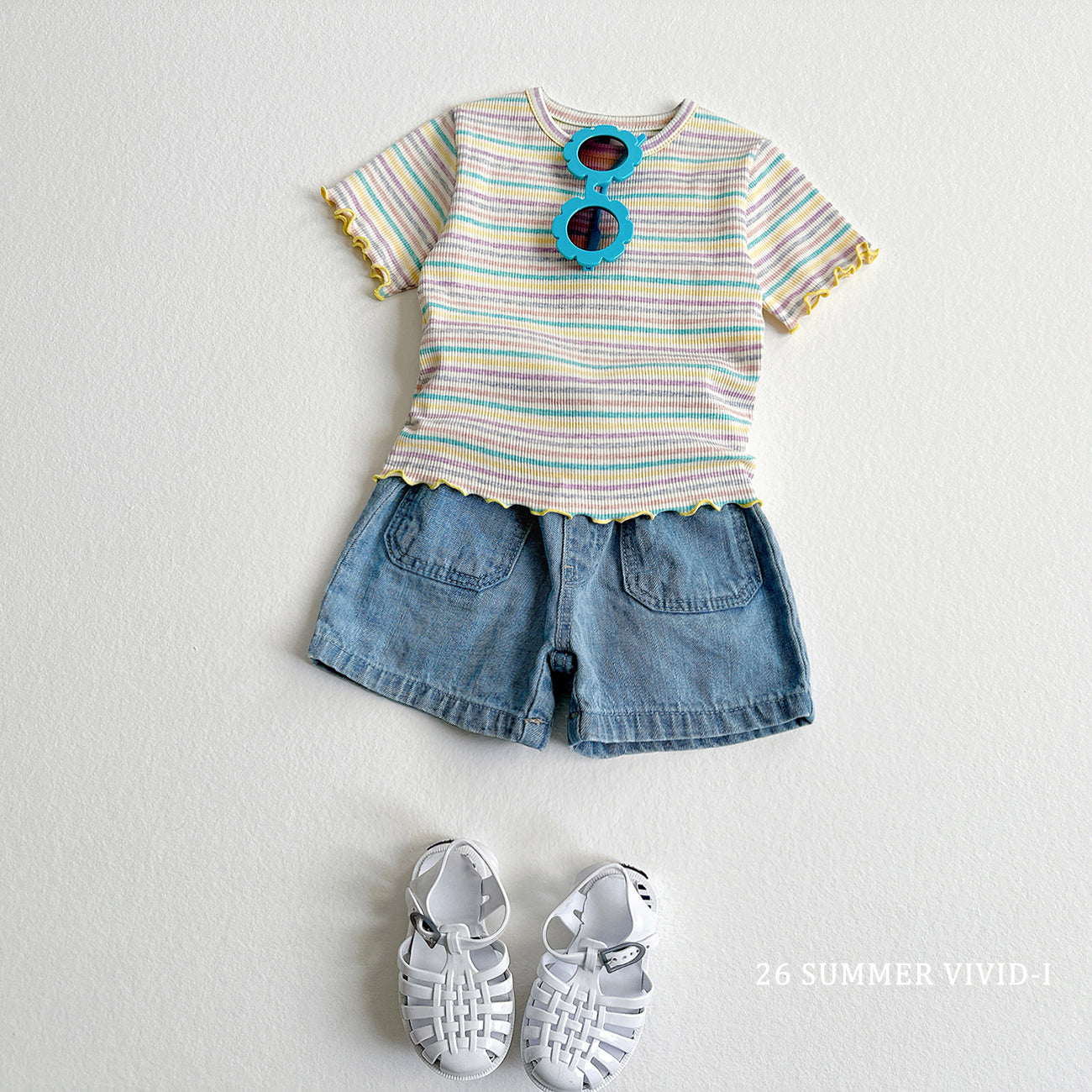 【PREORDER受付終了、ご希望はお問い合わせください。】72.Rainbow Rib Flare Tee