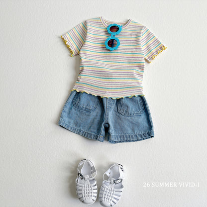 【PREORDER受付終了、ご希望はお問い合わせください。】72.Rainbow Rib Flare Tee
