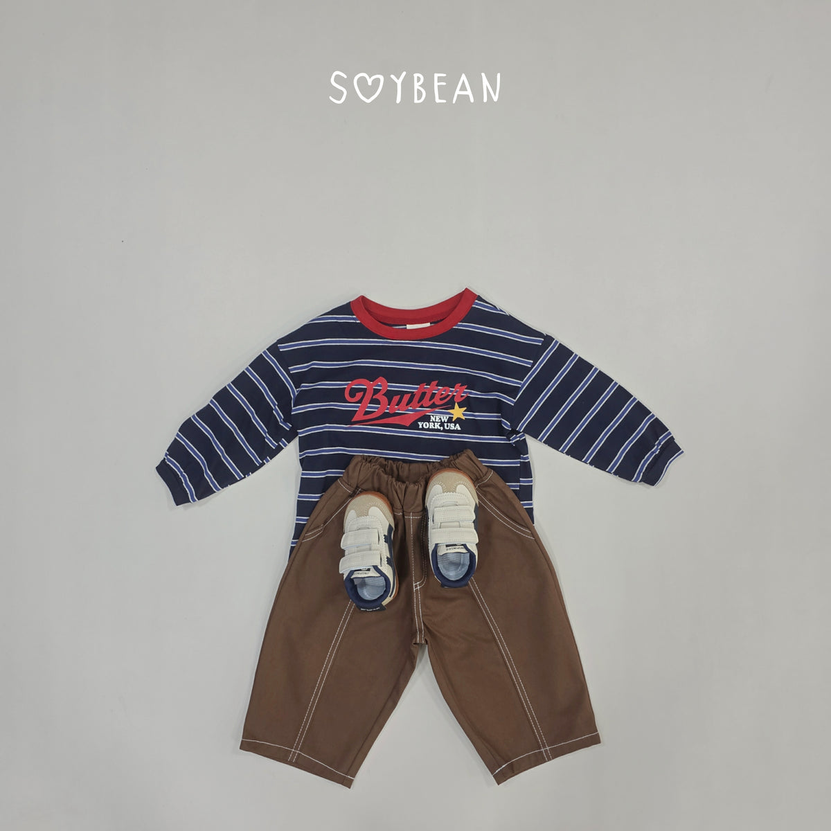 【秋のPRE-ODER 5%OFF】18.Butter Stripe Tee (7 Sizes)