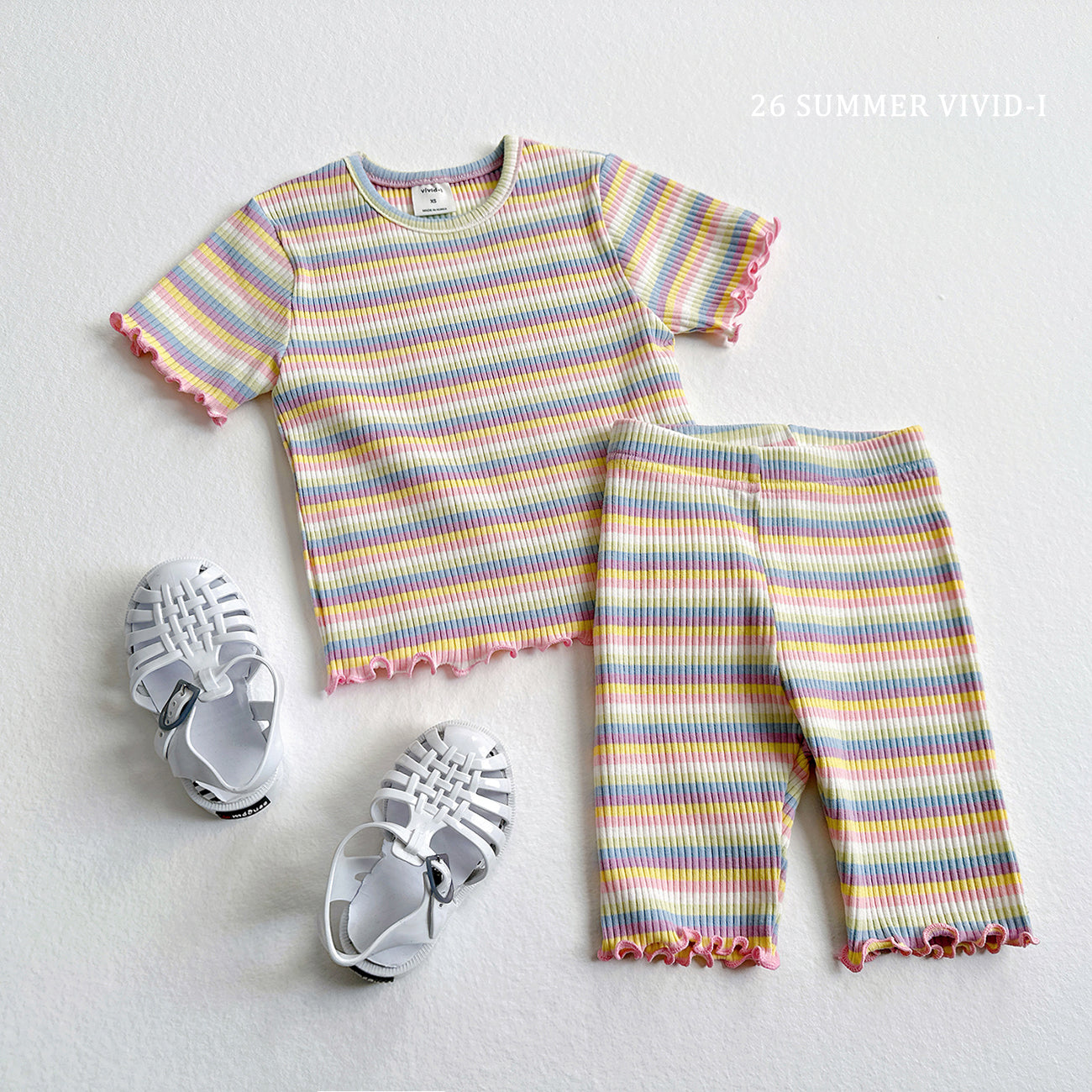 【PREORDER受付終了、ご希望はお問い合わせください。】40.Rainbow Rib Leggings
