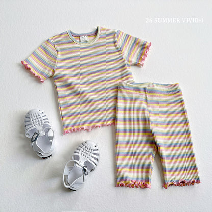 【PREORDER受付終了、ご希望はお問い合わせください。】40.Rainbow Rib Leggings