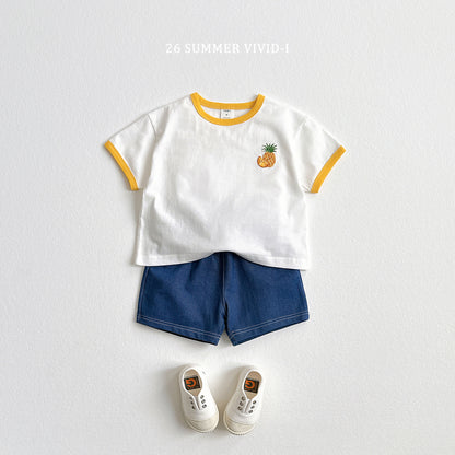 【PREORDER受付終了、ご希望はお問い合わせください。】99.Fruit Embroidery Raglan Set