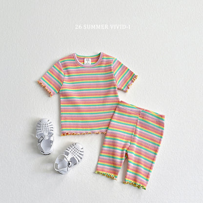 【PREORDER受付終了、ご希望はお問い合わせください。】40.Rainbow Rib Leggings