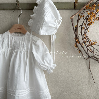 ｟送料無料｠退院着から1歳頃まで / petit baby dress + bonnet