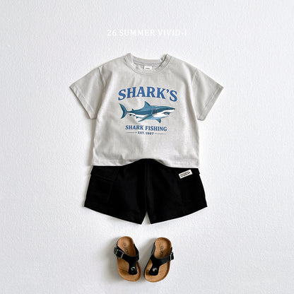 【PREORDER受付終了、ご希望はお問い合わせください。】43.Shark Silket ShortSleeve Tee