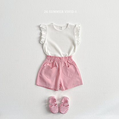 【PREORDER受付終了、ご希望はお問い合わせください。】77.Rib Frill Sleeveless Top