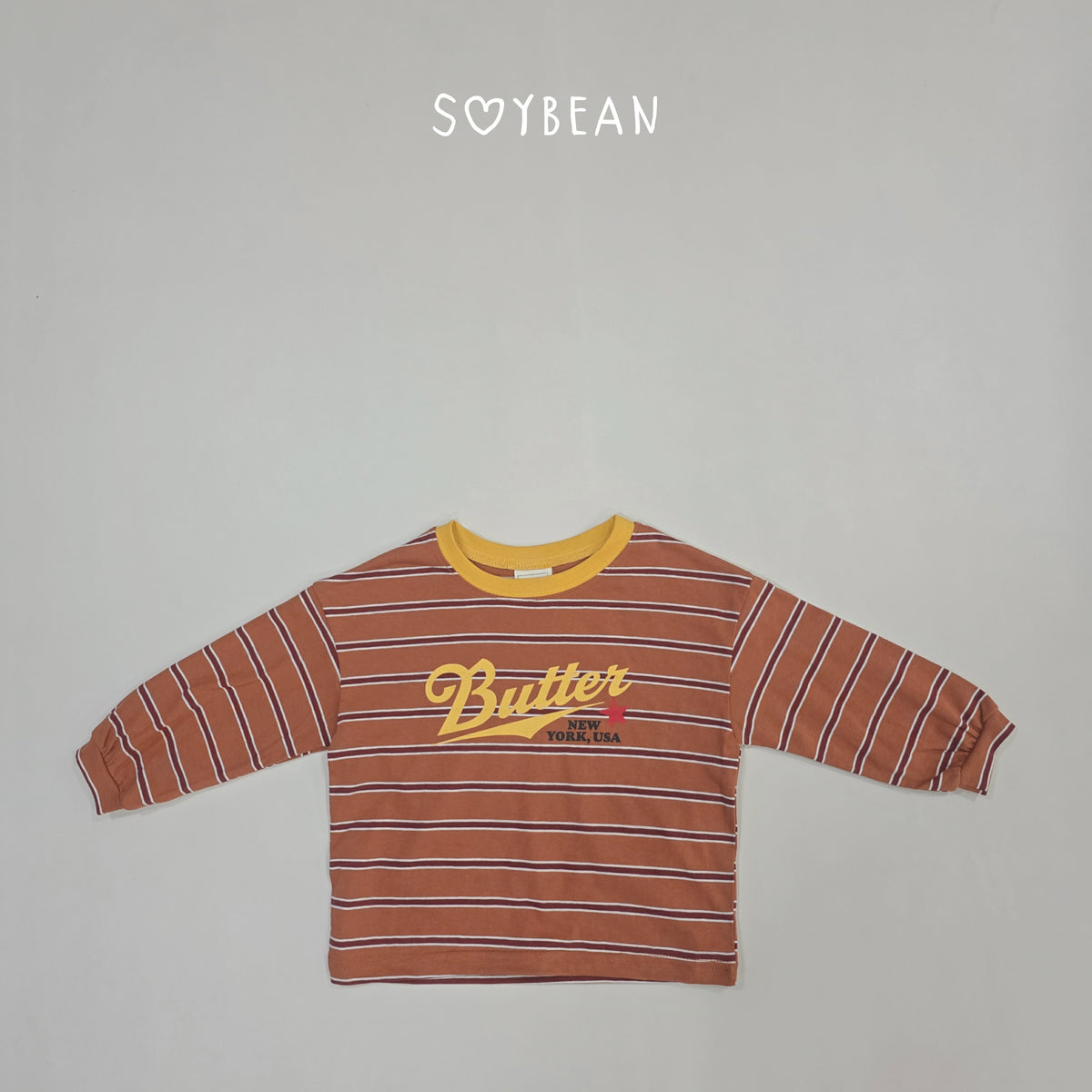 【秋のPRE-ODER 5%OFF】18.Butter Stripe Tee (7 Sizes)