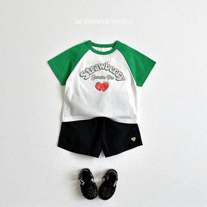 【PREORDER受付終了、ご希望はお問い合わせください。】74.Strawberry Dolman ShortSleeve Tee