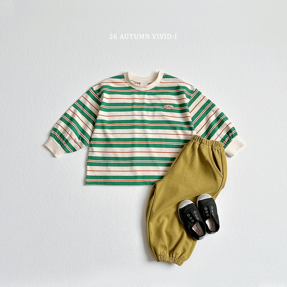 【秋のPRE-ODER 5%OFF】44.Butter Stripe Tee