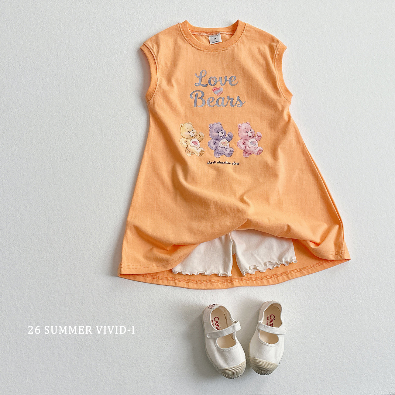 【PREORDER受付終了、ご希望はお問い合わせください。】90.Painted Bear Long Dress