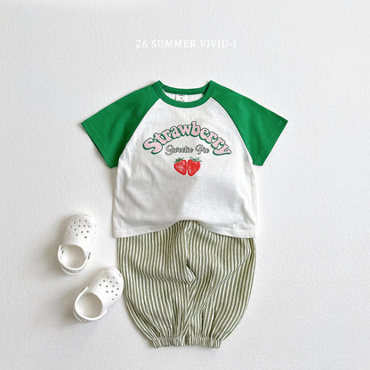 【PREORDER受付終了、ご希望はお問い合わせください。】74.Strawberry Dolman ShortSleeve Tee