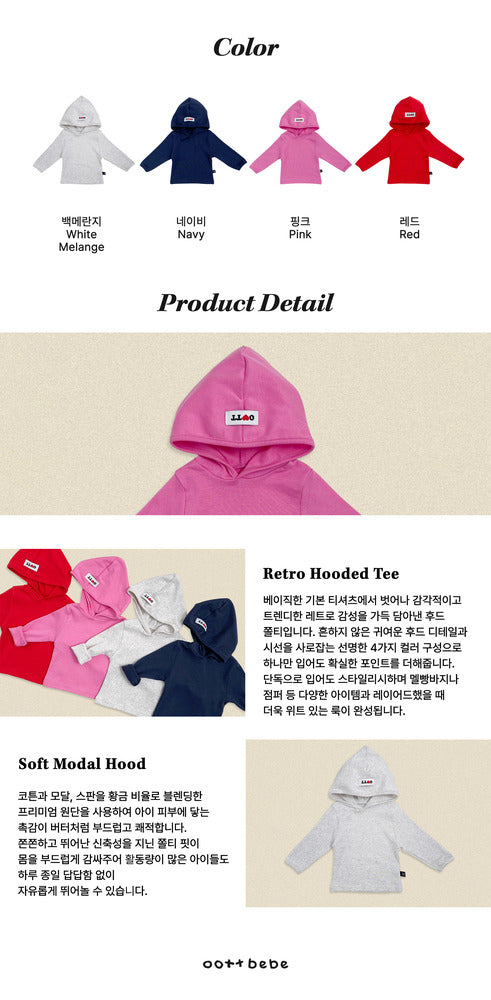 【PRE-ODER〆8.9(sun)】19.Retro Hooded Fitted T-Shirt | oottbebe